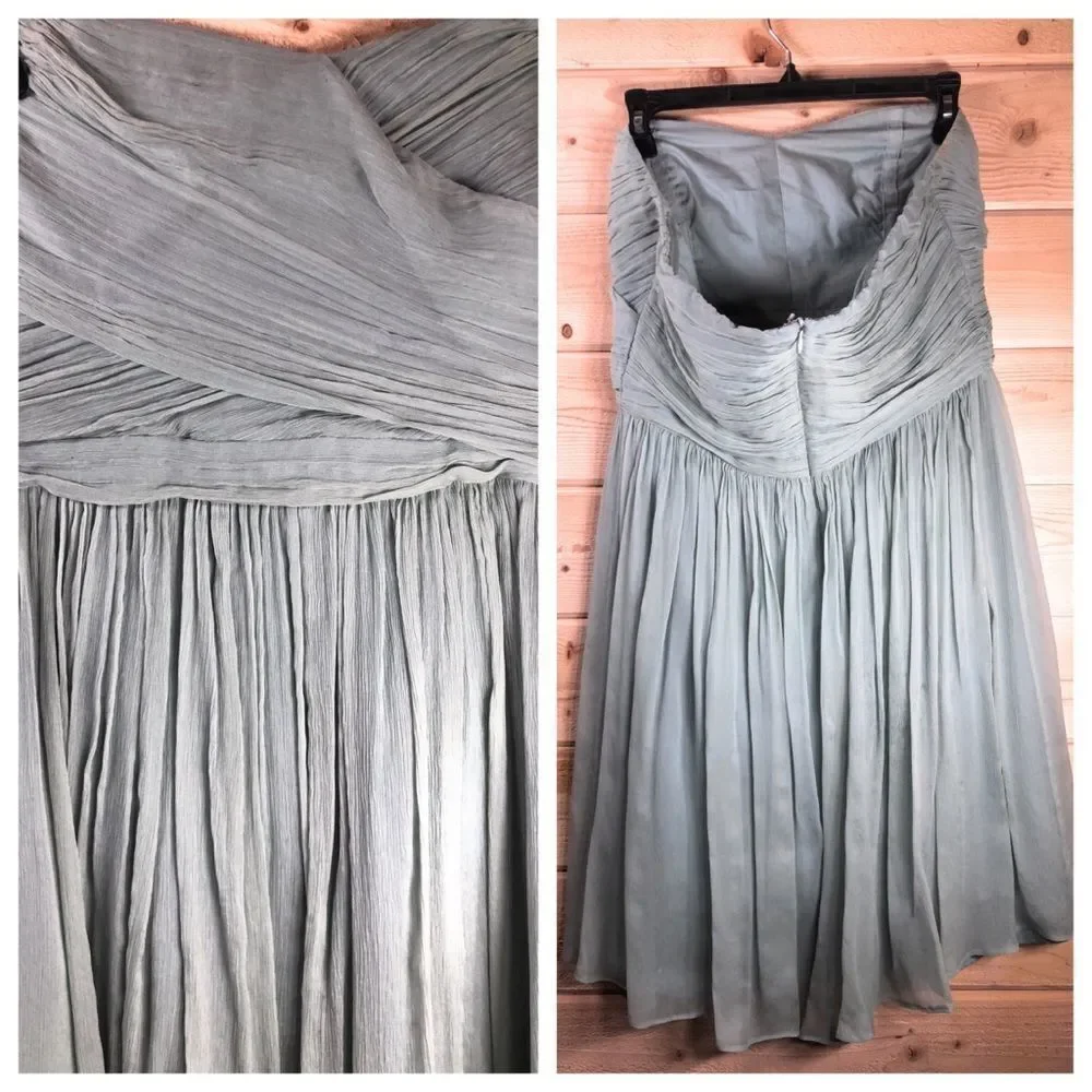 J. Crew Silk Strapless Dress‎